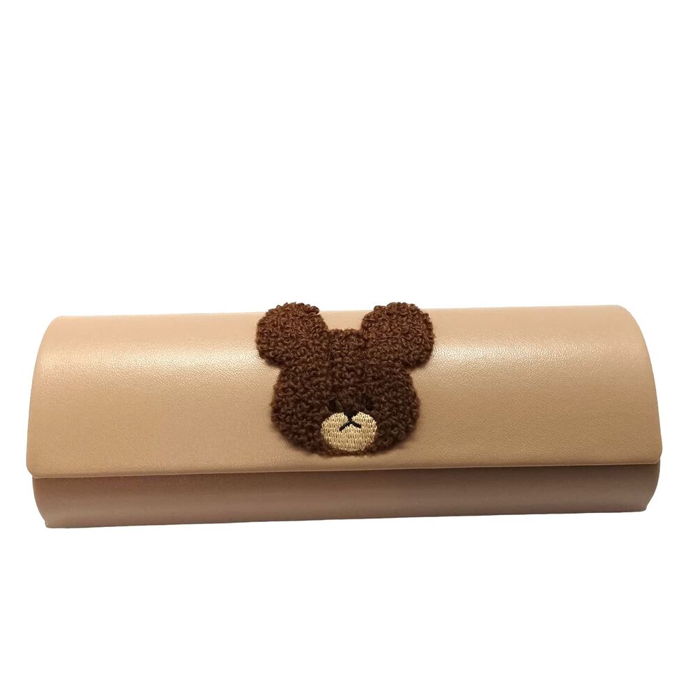 Embroidered bear eyeglasses case. - Picture 2 of 4